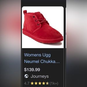 uggs neumal red boots